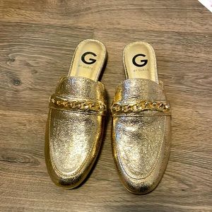 Guess brand gold flats